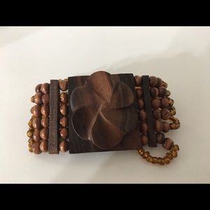 Brown flower bracelet